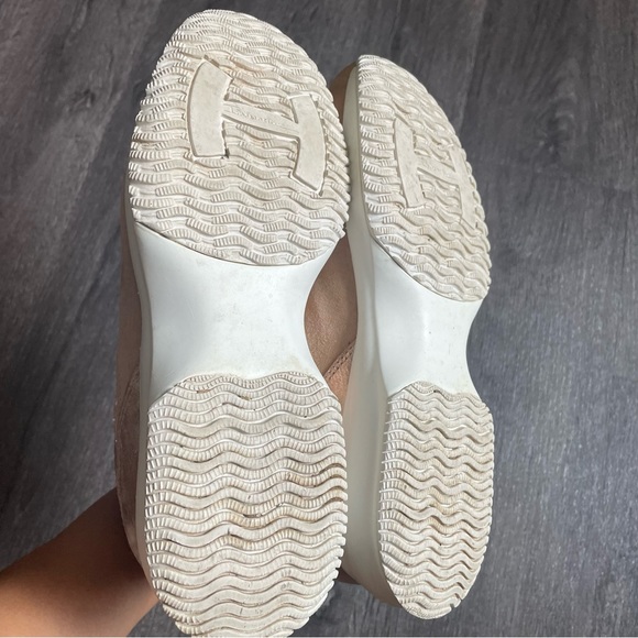 Hogan Beige Pink Glitter Woman’s interactive lace up Sneakers (39 1/2) - Picture 7 of 15